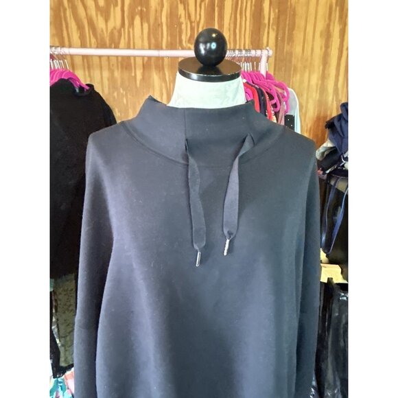 Spanx Airluxe At The Hip Pullover Women's Plus Sz 3X Sweatshirt Black Soft Cozy - Picture 5 of 10